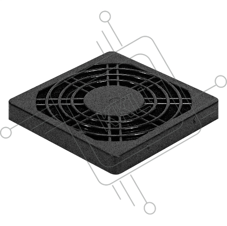 Решетка для вентилятора с фильтром 70х70 ExeGate EG-070PSFB (70x70 мм, пластиковая, квадратная, с пылевым фильтром, черная)