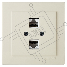 Nilson Роз. компьютерная 2-местн. СУ, (RJ45 CAT5), ТУРАН (TOURAN), кремовый (24121046)