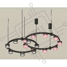 Светильник Ambrella light XR92091310/16 SBK/PI/BK черный песок/розовый/тонированный GX53 (A9209, C9242, C9238, N8486, N8484)