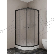 Душевой уголок BAU Dream Hit Black с поддоном 100x100х195, рифленое закаленное стекло, черный профил