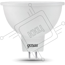Лампа светодиодная Gauss Black 7Вт цок.:GU5.3 рефлек. 220B 3000K св.свеч.бел.теп. MR16 (упак.:10шт) (101505107)