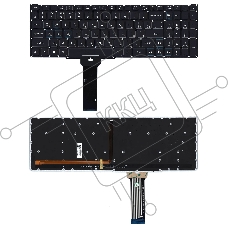 Клавиатура для ноутбука Acer Predator Helios 300 PH315-52 черная с цветной подсветкой