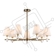 Люстра Ambrella light LH75045/7 BS/WH латунь/белый E14*7 max 40W D840*580