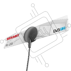 ТВ антенна комнатная для цифрового телевидения DVB-T2 на присоске, RX-255 REXANT