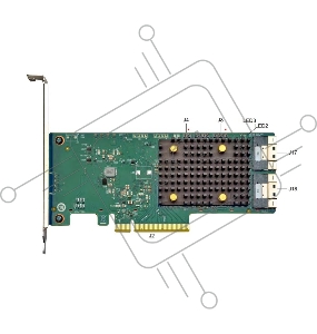 Адаптер SAS 9500-16i SGL (05-50077-02) PCIe v4 x8 LP, Tri-Mode SAS/SATA/NVMe 12G HBA, 16port(4*int SFF8654), 3816 IOC