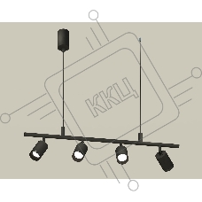 Светильник Ambrella light XB9002100/4 SBK/PBK черный песок/черный полированный MR16 GU5.3 (С9002, С6313, N6131)