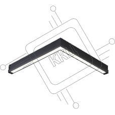 Светильник светодиодный угловой для шинопровода Magnetic Ambrella light GL1299 BK черный IP20 24W 3000K-6400K 220V 120° 342*367*42 (Без ПДУ)