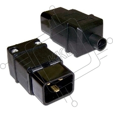 Вилка Lanmaster IEC 60320 C20 16A 250V разборная черная