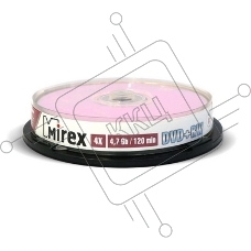 Диск DVD+RW Mirex 4.7 Gb, 4x, Cake Box (10), (10/300)