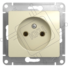 Механизм розетки 1-м СП Glossa 16А IP20 без заземл. беж. SchE GSL000241