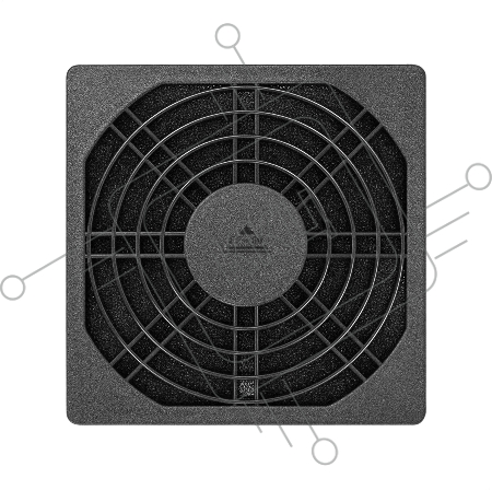 Решетка для вентилятора с фильтром 80х80 ExeGate EG-080PSFB (80x80 мм, пластиковая, квадратная, с пылевым фильтром, черная)