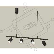 Светильник Ambrella light XB9002130/4 SBK/PSL черный песок/серебро полированное MR16 GU5.3 (С9002, С6313, N6112)