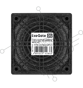 Решетка для вентилятора с фильтром 80х80 ExeGate EG-080PSFB (80x80 мм, пластиковая, квадратная, с пылевым фильтром, черная)