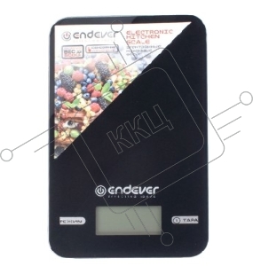 Электронные кухонные весы Endever Skyline KS-527, вес от 2 г до 5 кг. Закаленное стекло повышенной прочности, LCD-дисплей,  авто откл.