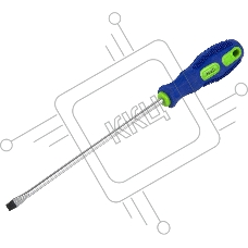 Отвертка шлицевая SL5.0x150, двухкомпонентная рукоятка, CR-V, G-Tec, General