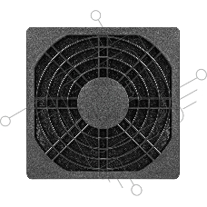 Решетка для вентилятора с фильтром 90х90 ExeGate EG-090PSFB (90x90 мм, пластиковая, квадратная, с пылевым фильтром, черная)