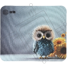 Коврик для мыши Cactus Owl gray рисунок 300x50x3мм (CS-MPC-D12M)