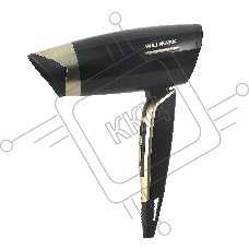Фен Willmark WHD-220F (черный/золото, складная ручка, 1200Вт)
