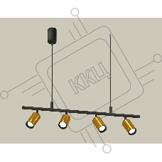 Светильник Ambrella light XB9002300/4 SBK/PYG черный песок/золото желтое полированное MR16 GU5.3 (С9002, С6327, N6102)
