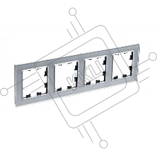 Рамка 4-м AtlasDesign Nature стекло алюм. SchE ATN320304