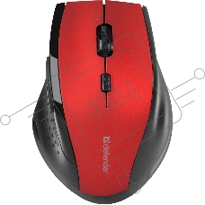 Мышь беспроводная Defender Accura MM-365 красный, 1600 dpi, радиоканал, USB, кнопки - 6