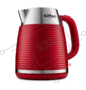 Чайник Kitfort 695-2-КТ Мощность 2200 Вт.Ёмкость 1,7 л.Режимы нагрева 100 °С.красный