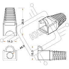 Изолирующий колпачок Hyperline BOOT-YL-10 для Разъемов RJ-45, желтый (10 шт.)