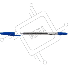 Ручка шариковая Silwerhof Eco Basic прозрачный d=0.7мм син. черн. кор.карт. сменный стержень линия 0.5мм