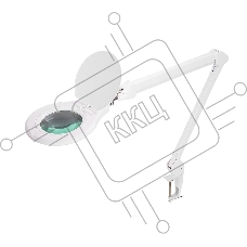 Лупа на струбцине REXANT, круглая, 5D, с подсветкой 72 SMD, сенсорный регулятор яркости, белая