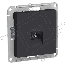 Розетка компьютерная RJ45 Systeme electric ATN001083 ATLASDESIGN, механизм, КАРБОН