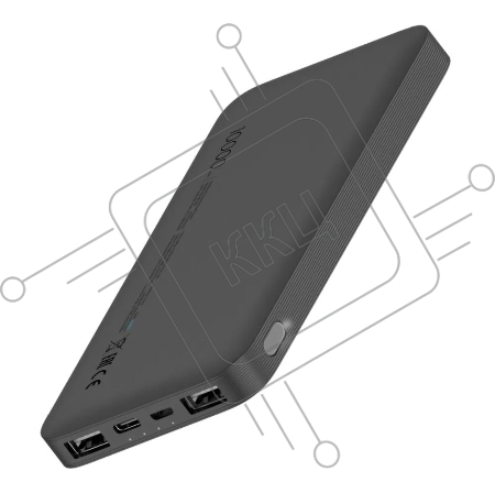 Внешний аккумулятор Xiaomi Mi Power Bank black (10000mAh, 2xUSB, QC3.0, Li-Pol, быстрая зарядка) (VXN4305GL)