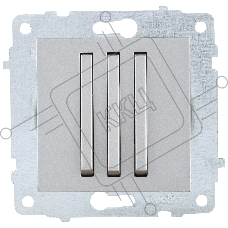 Ovivo Механизм выкл. 3-кл. (узкая клавиша), серебро, 610-000210-254
