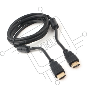 Кабель HDMI Cablexpert CCF2-HDMI4-6, 19M/19M, v2.0, медь, позол.разъемы, экран, 2 фер.кольца, 1,8м, черный, пакет