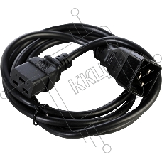 Cable with connector C19 - C20 on wire PVC 3 * 2.5 3.0 meter. Black
