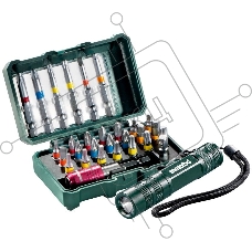 Набор бит METABO 626721000 29 предметов + LED фонарик