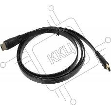 Кабель аудио-видео High Speed ver.1.4 Flat HDMI (m)/HDMI (m) 1.5м. позолоченные контакты черный