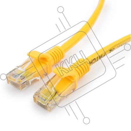 Патч-корд медный UTP Cablexpert PP10-0.5M/Y кат.5e, 0.5м, литой, многожильный (жёлтый)