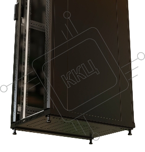 Шкаф серверный WRline (WR-TT-2268-AS-RAL9004) напольный 22U 600x800мм пер.дв.стекл задн.дв.стал.лист 2 бок.пан. 800кг черный 710мм 1166мм IP20 сталь