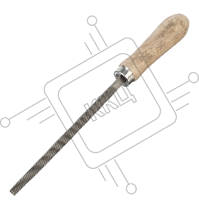 Напильник, 150 мм, трехгранный, деревянная ручка// Сибртех