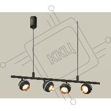Светильник Ambrella light XB9002500/4 SBK/PYG черный песок/золото желтое полированное MR16 GU5.3 (С9002, С1102, N7034)
