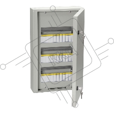 Корпус металлический ЩРн-36з-0 У2 IP54 ИЭК MKM11-N-36-54-Z