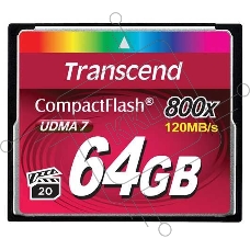 Флеш карта CF 64Gb Transcend, 800X