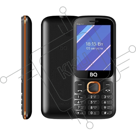 Мобильный телефон BQ 2820 Step XL+ Black/Orange SC 6531E, 1, 201MHZ, MOCOR, 32 MB, 32 MB, 2G GSM 850/900/1800/1900, Bluetooth Версия 2.1 Экран: 2.4 