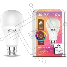 Лампа Светодиодная Gauss Smart Home RGBW E27 A60 10 Вт 2700-6500K 1/10/100