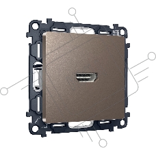 Комплект механизма розетки HDMI 2.0 ALFA Темная бронза матовый 40V/500mA 2.0GHz 5-18Gbit/s QUANT (AP6440, VM222) MA644010