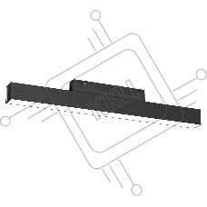 Трековый линейный светильник Ambrella light GL4455 BK черный IP20 10W 3CCT 3000-6000K SMART 48V 120° 304*22*45