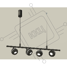 Светильник Ambrella light XB9002530/4 SBK/PBK черный песок/черный полированный MR16 GU5.3 (С9002, С1102, N7002)