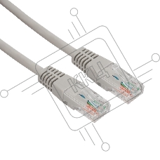 Rexant Пaтч-корд U/UTP, категория 5e, RJ45-RJ45, неэкранированный, LSZH серый, 1м
