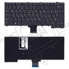 Клавиатура для ноутбука Dell Latitude E7440 черная без подсветки и без указателя