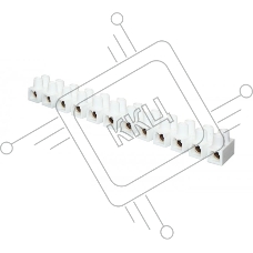 Колодка клеммная 4 мм 3А полистирол бел. (уп. 10 шт) EKF plc-KK-4-3-ps-w